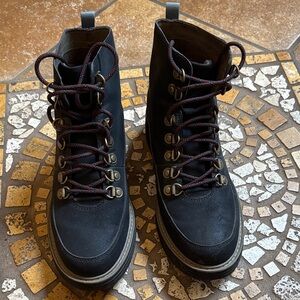 Teva Black Suede Lace-Up Ankle Boots